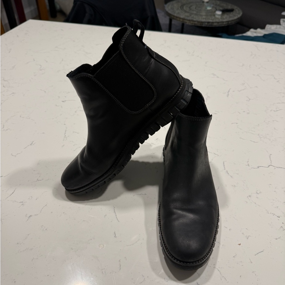 Cole Haan Black Leather Chukka Boots